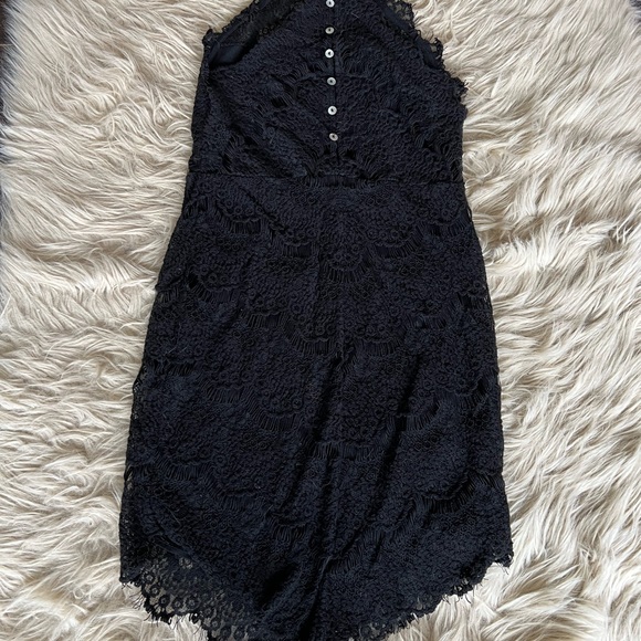 Black Lace Lined Free People Dress - Picture 4 of 4